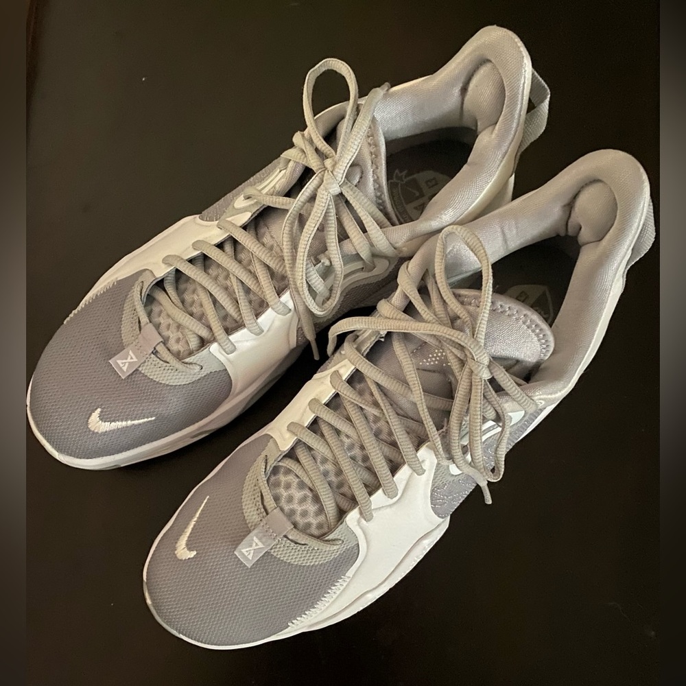 Nike Air Paul George, white and gray-size 12